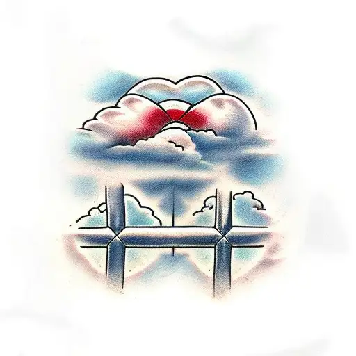 Clouds And Cross Bible Verse