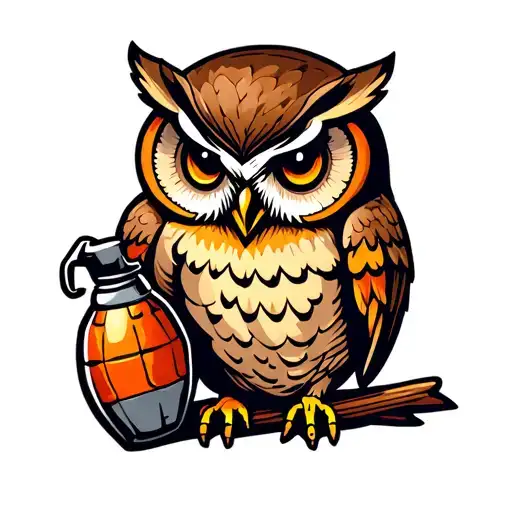 Owl With A Grenade