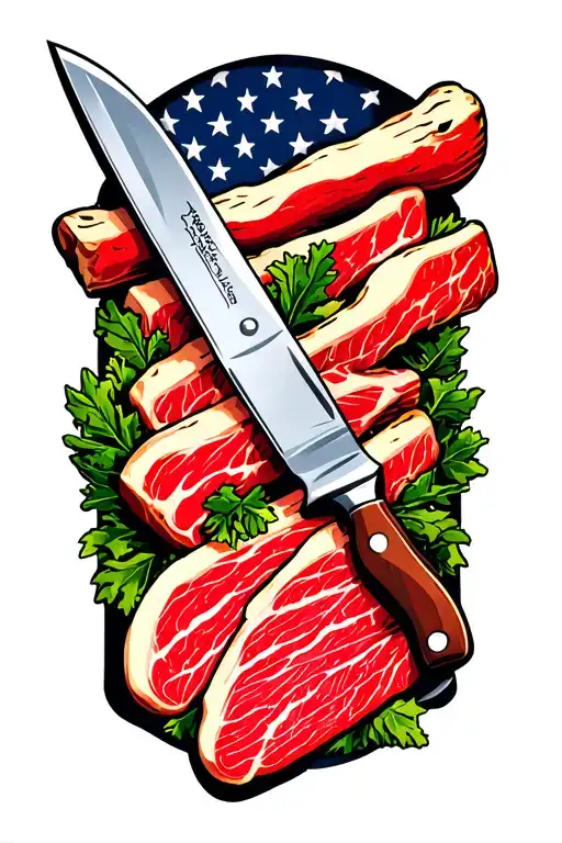 Color Knife Cook Meat Knife Intertwined