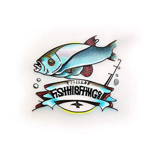 Fish With Banner That Reads Fishing Brother