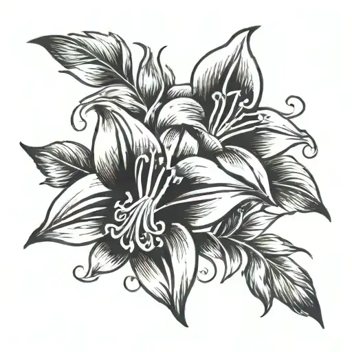 Bellflower In Black And Grey