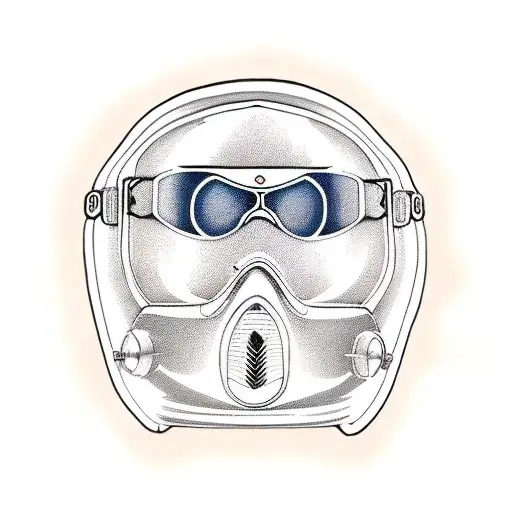 Colored Classic Motorcycle Helmet With Goggles And Beer Hops Plant