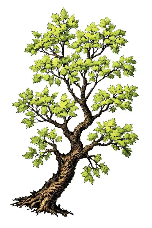 Sycamore Tree Tattoo Design