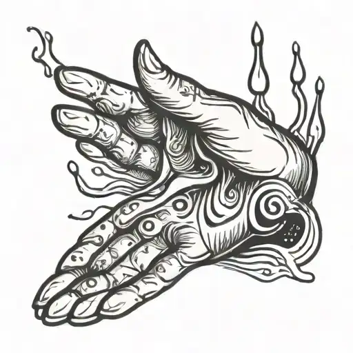 Water Dripping Out Of A Hand