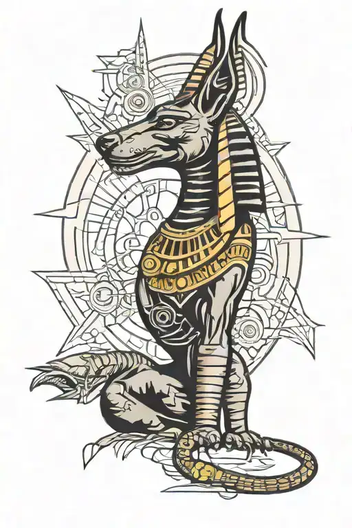 Anubis Stargate Tattoo With Egyptian God