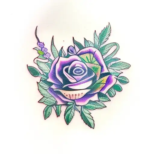 A Big Green Sage With Purple Flowers On Top In A Brown Plant Vase