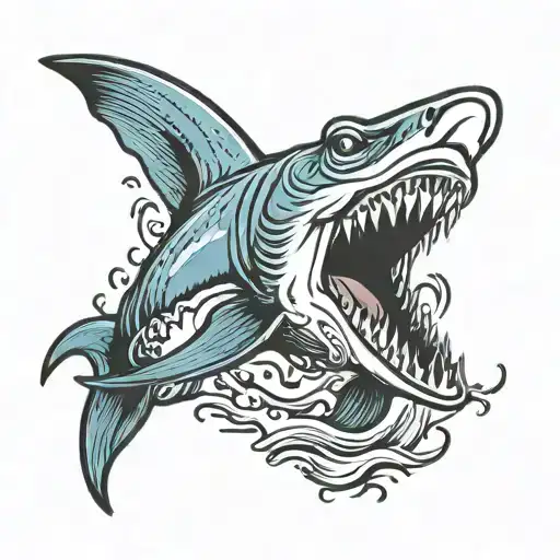 Hammerhead Shark Swimming