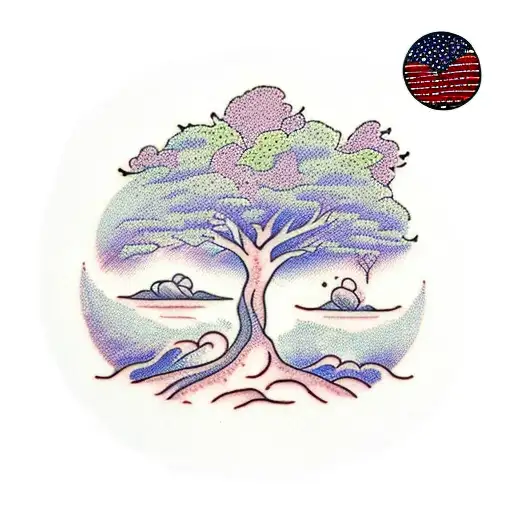 Tree Of Eden And A River