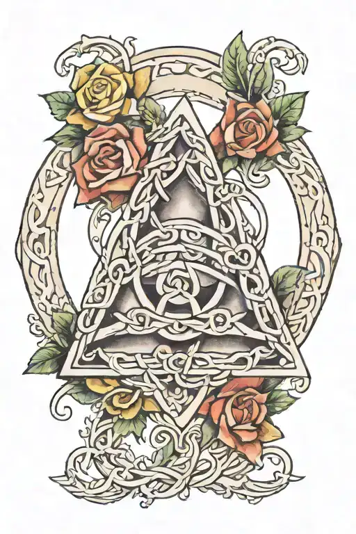 Trinity Knot With Water Color