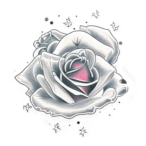 Full Rose With The Word Mom In The Stem