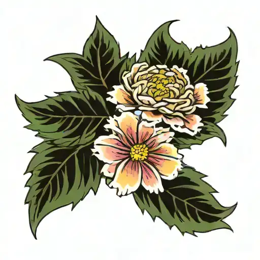 Nautical Star With Hawthorn Carnation Daisy Bouquet