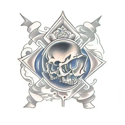 Hourglass With Bones And Money