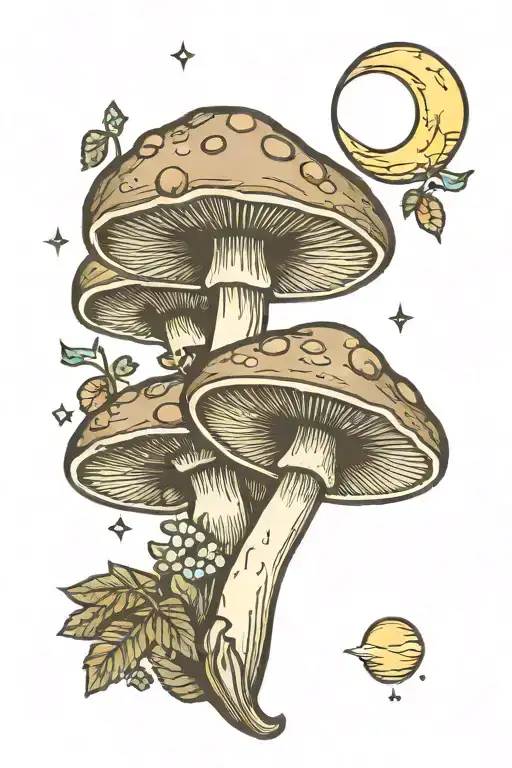 Mushroom And Moon