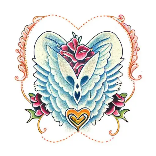 Angel Flowers Hearts