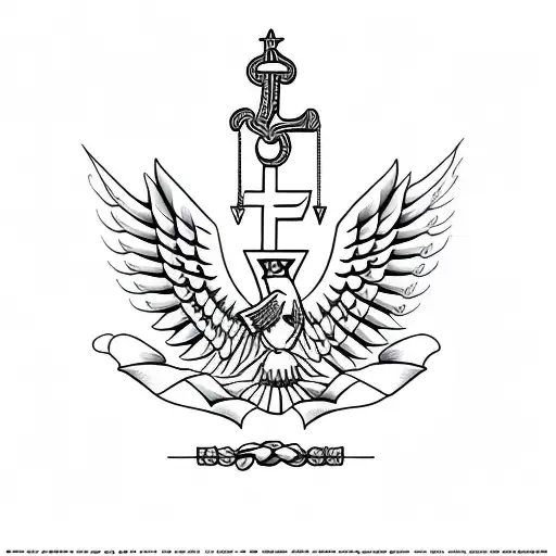 Minimalist Stoic Cardinal Virtues Discipline Justice Wisdom Courage Symbols Cross X