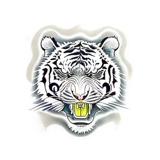 Angry Tiger With Sharp Claws