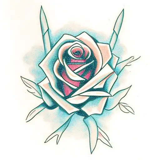 Rose With Dagger Going Through It