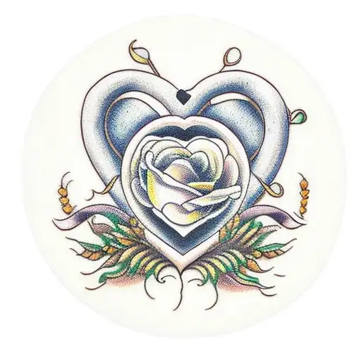 A Heart-shaped Wreath Made Of Wheat And Flowers To Symbolize Love For Farming