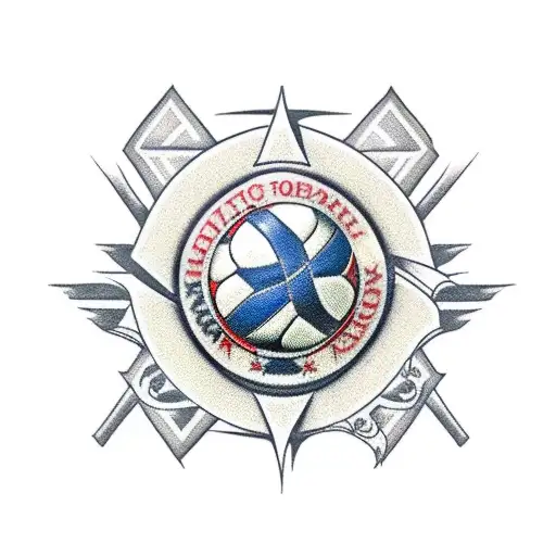 Europa Conference League Football Trophy Tattoo Design