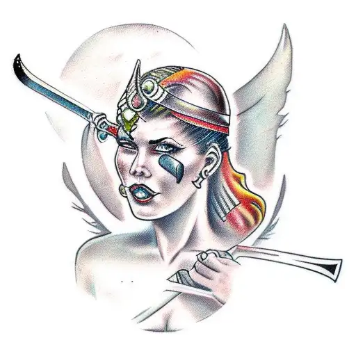 Warrior Woman With Sword