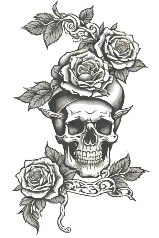 Skull A Roses