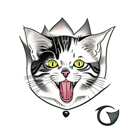 A Cat With Crazy Eyes Jumps Out Of A Chest