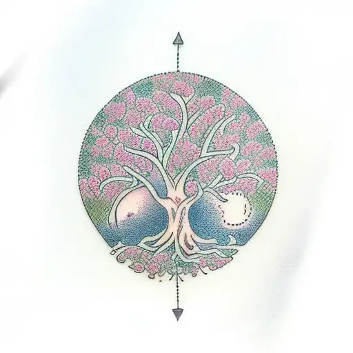Neo Traditional Inspired Tree Inside A Lamp Design