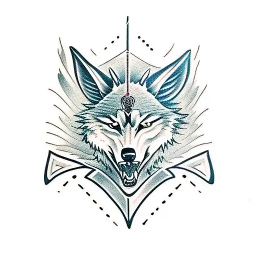 Sword In The Top Of Wolf Head