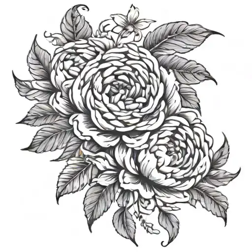 Book With Peony Flower Intertwined