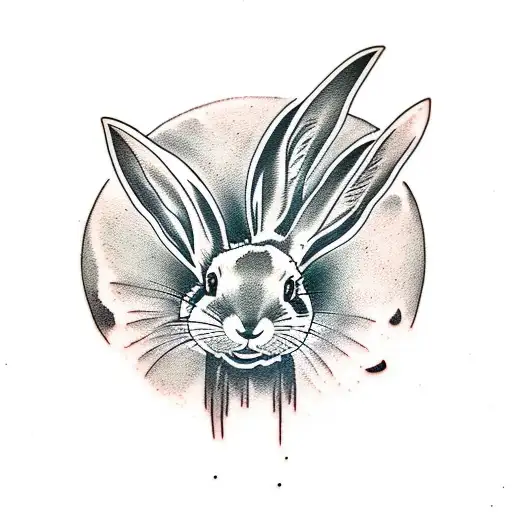 Tall Rabbit Dead Black Dark Skull