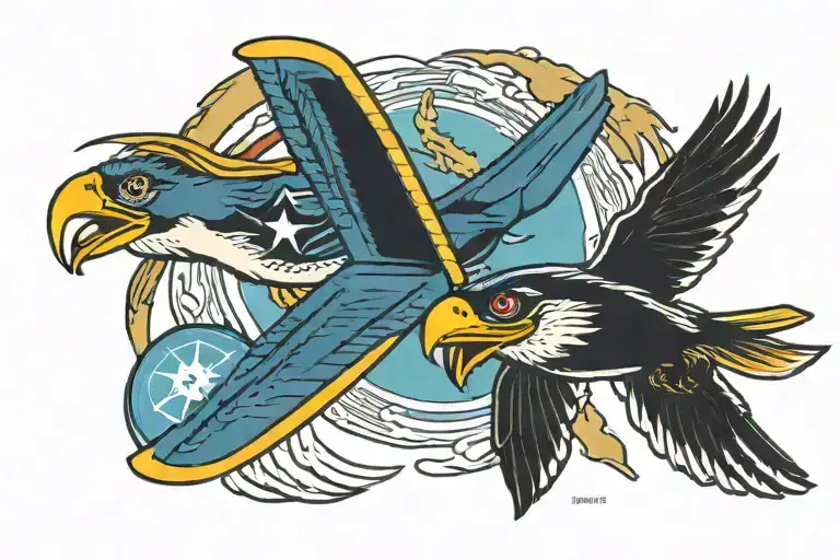 E-2 Hawkeye And Sea Hawk Football Logo Incorporated