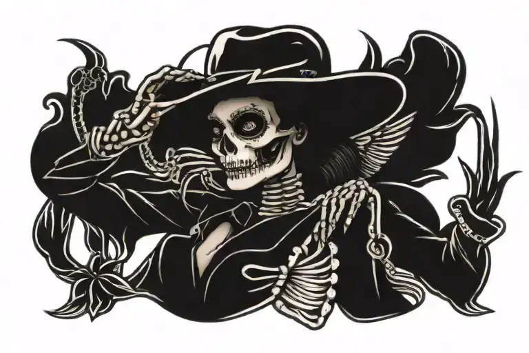 Skeleton Cowgirl