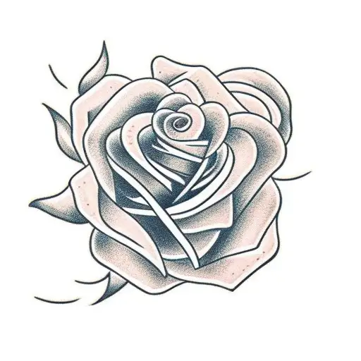 Rose Behind Small Bird