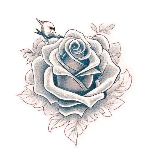 Rose Behind Bird