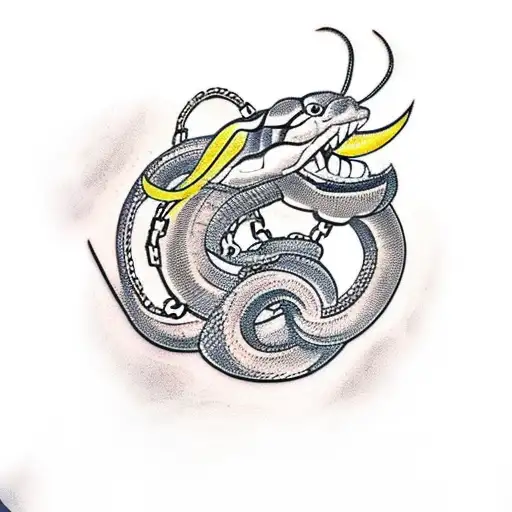 Snake With Motorcycle Chain