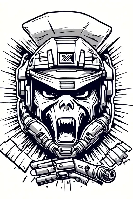 Navy Operation Specialist Symbol With A Master Chief Anger Busting Through It