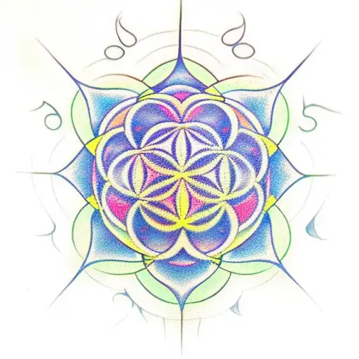 Love With Flower Of Life