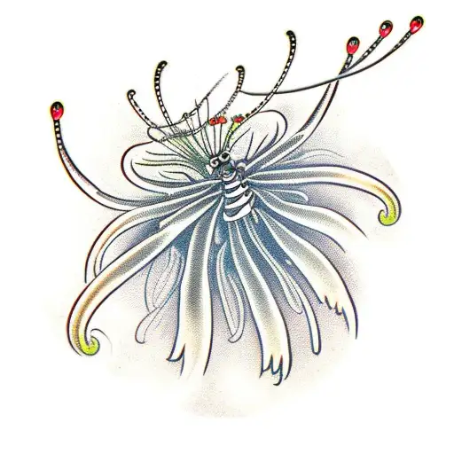 Centipede With Spider Lilies