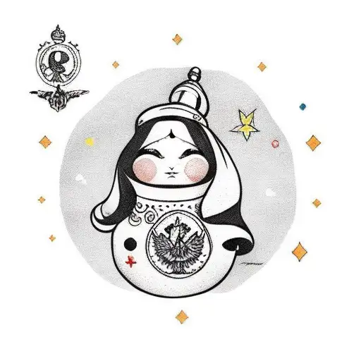 Russian Doll With Another Broken Russian Doll Inside