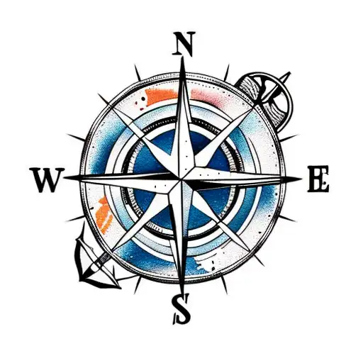Compass With Broken Anchor