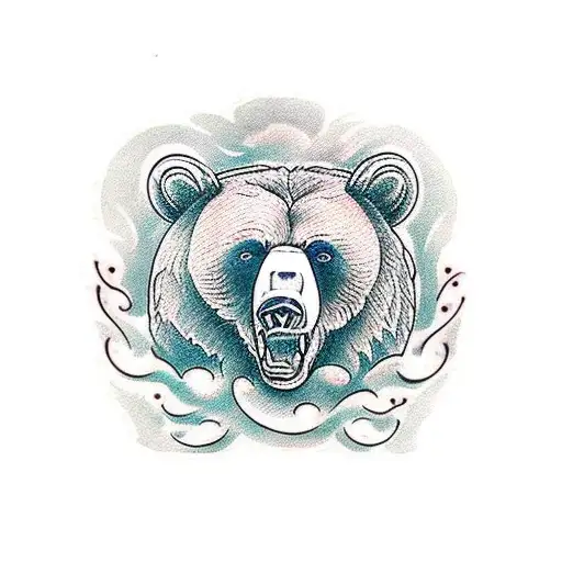 Bear With Florest Around