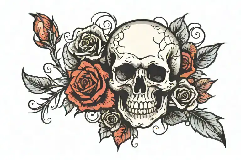 Skull And Roses