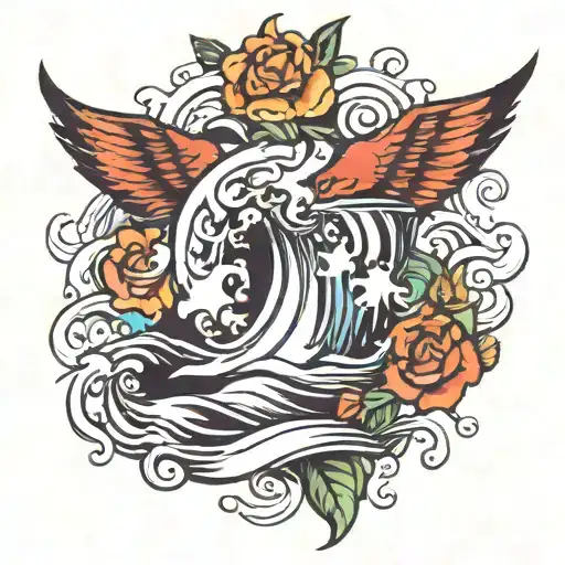 Water And Wind Blowing