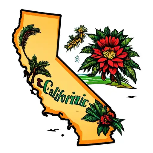 California State Outline Filled