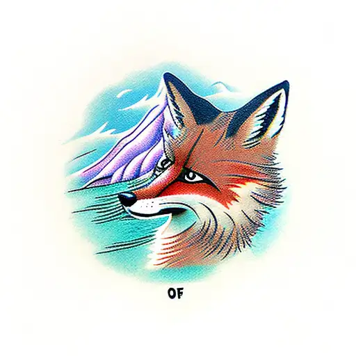 On A Golf Course A Fox Is Sitting On The Fairway In The Distance