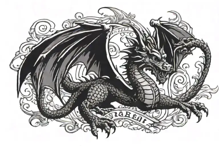 Dragon Holding Birthday July 22 1972 In Roman Numerals