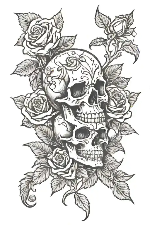 Skull And Roses