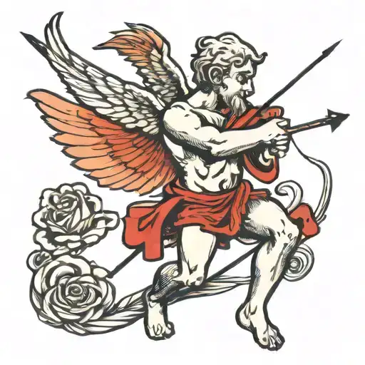 Headless Cupid With Bow And Arrow Weapon