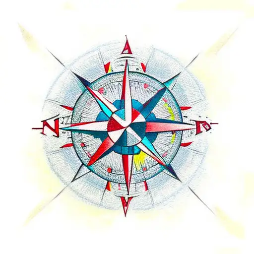 An Intricately Designed Compass With Symbols Representing Vbss