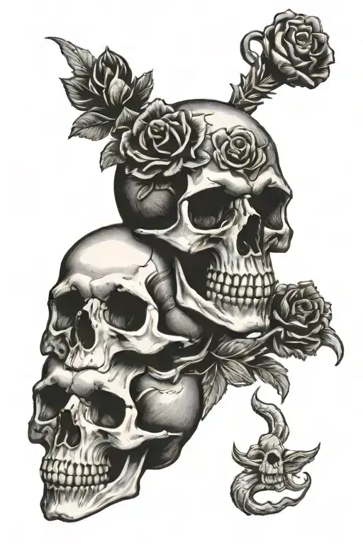 3 Skulls Representing Dark Periods